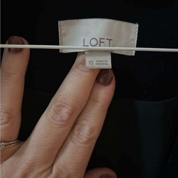 LOFT Dark green Velvet Blazer - Picture 3 of 3